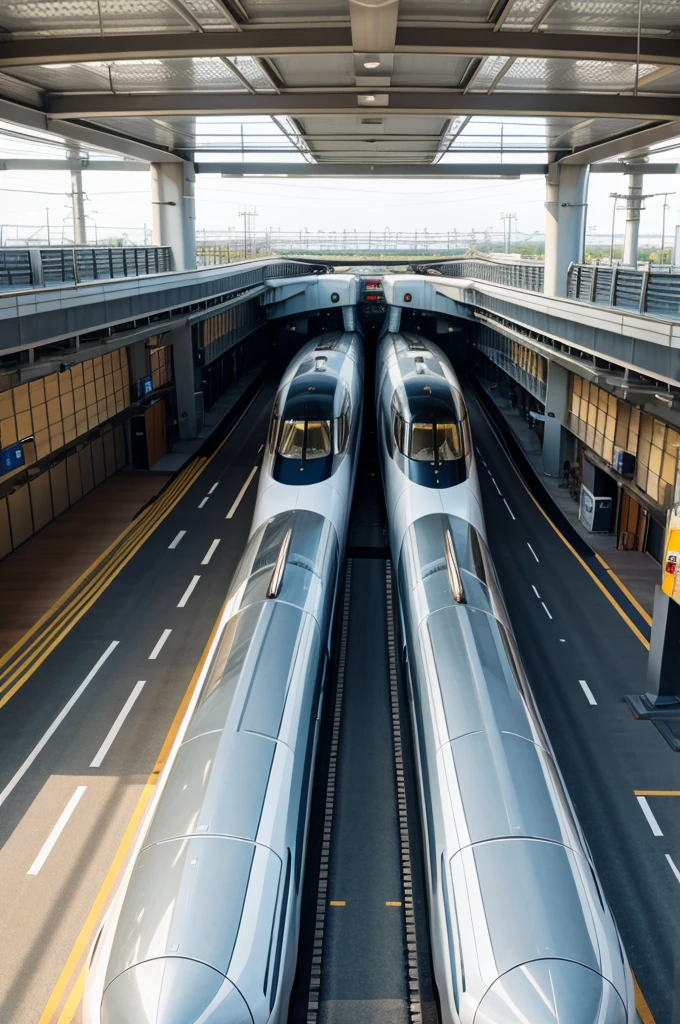 Bullet train top view 