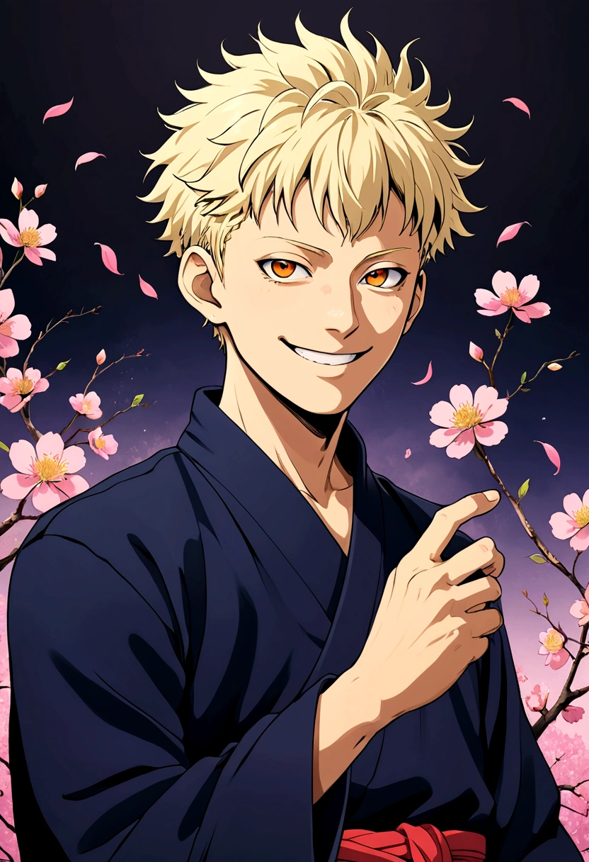 Ryomen Sukuna of jujutsu kaisen smiling 