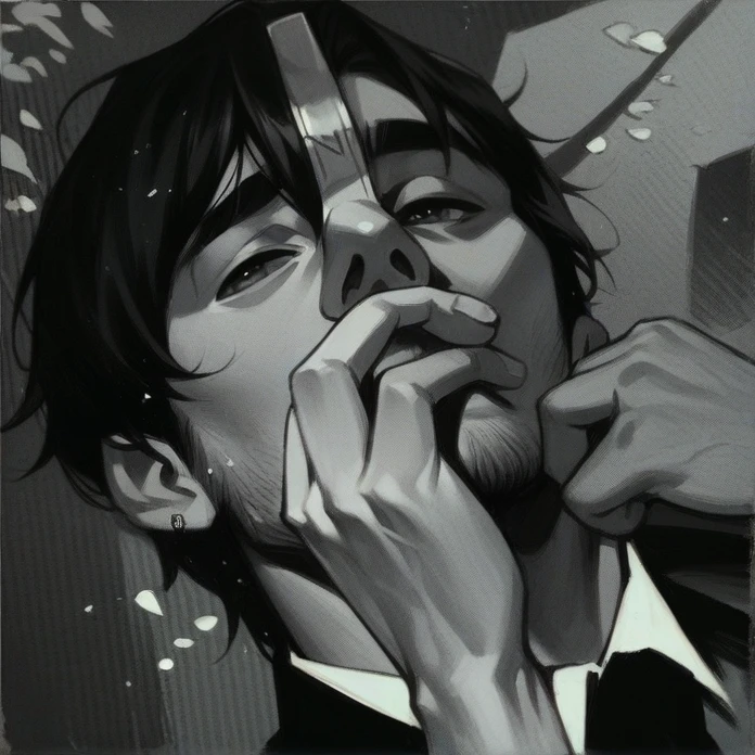 Beautiful man, HD quality, digital art