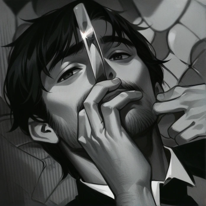 Beautiful man, HD quality, digital art