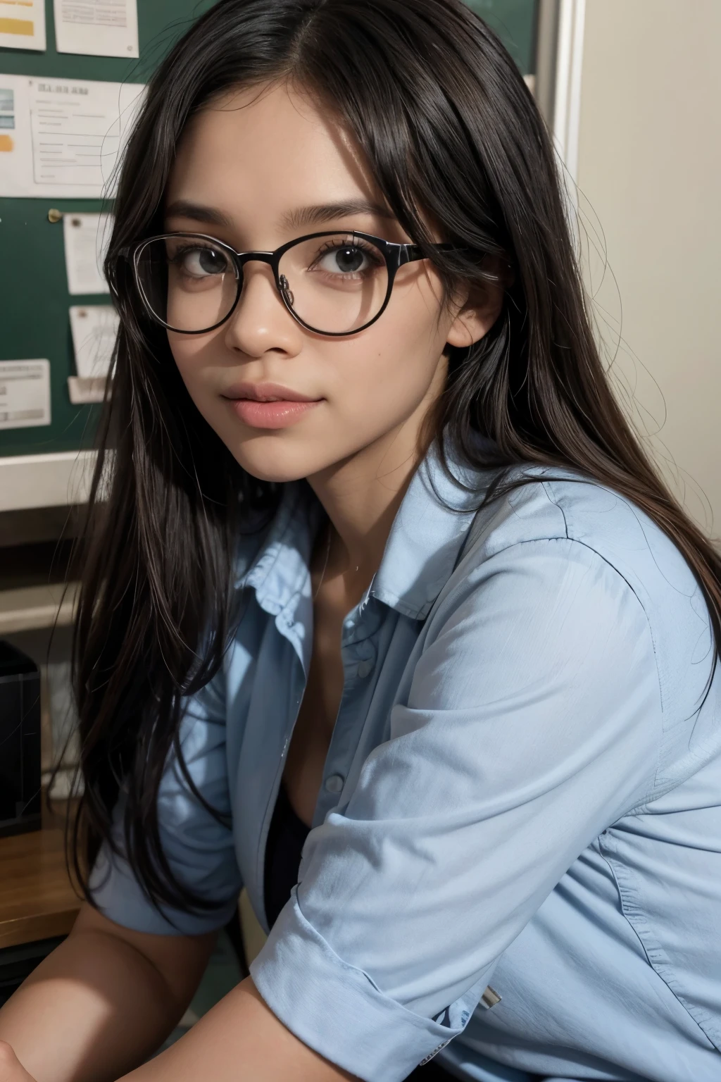 Photo of a black teacher with glasses