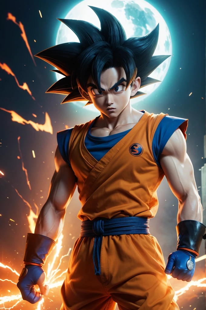 Image of Goku from Dragon Ball with a mechanical glove on his right arm