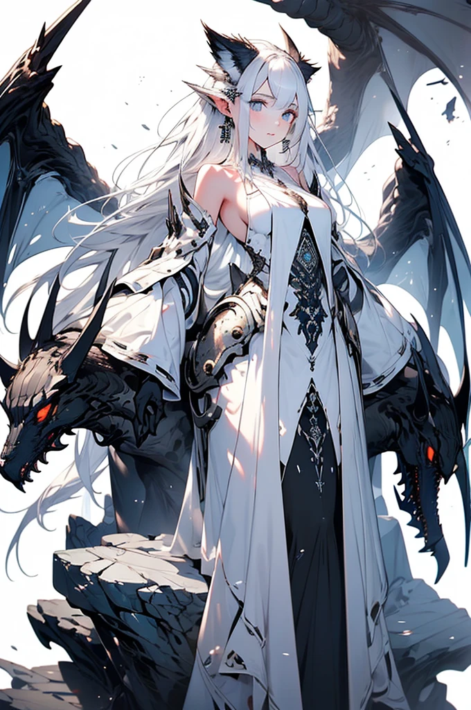 ((masterpiece, Highest quality)),Ultra-high resolution, (realism: 1.4),Best illustrations,Line art,Very condensed adult female,Delicate and beautiful features,Slit eyes,Sharp face,Very detailed white coat,Silver Hair,Wolf ears,Big tail,Fantasy,Roaring against the backdrop of the full moon and wilderness,Roaring Woman,Double teeth,wide aperture,Unreal 5,Scattered beneath the surface,Anatomically correct,Low angle full body shot
