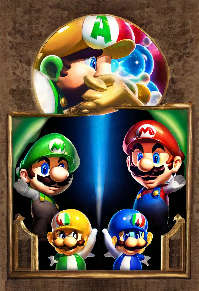 mario,luigi,handshake,give off an aura,