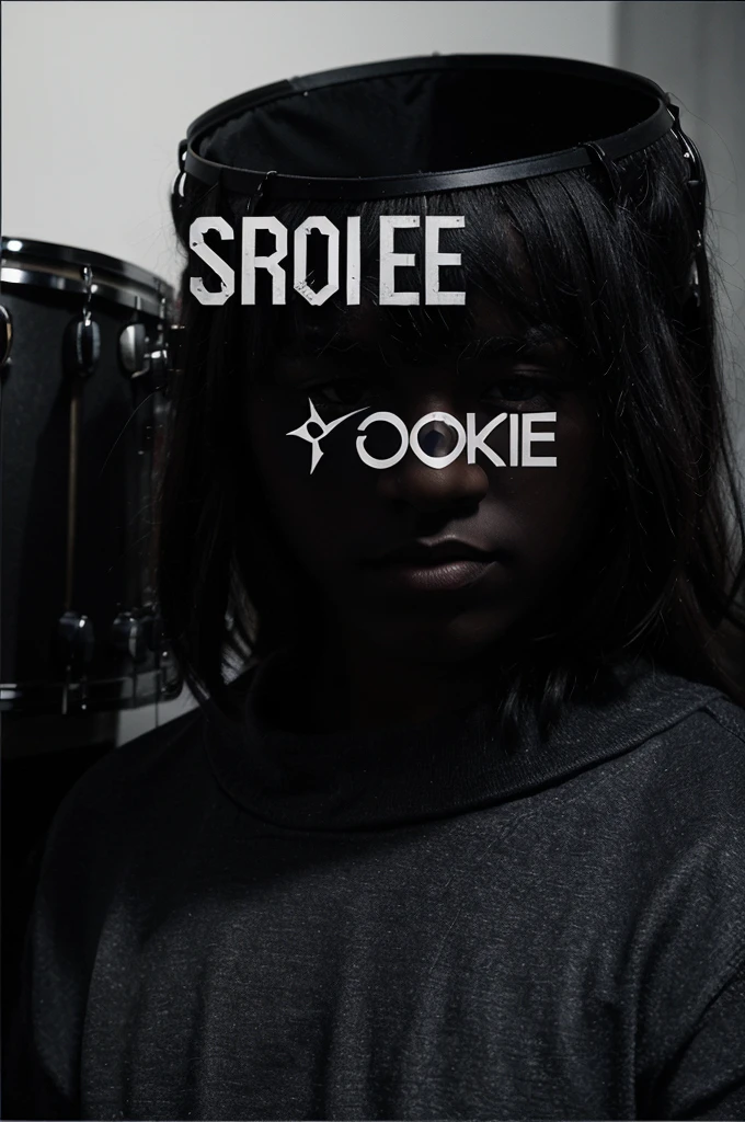 music album cover ,dark colors but stylish ,DRUMS&BEATS cover name
