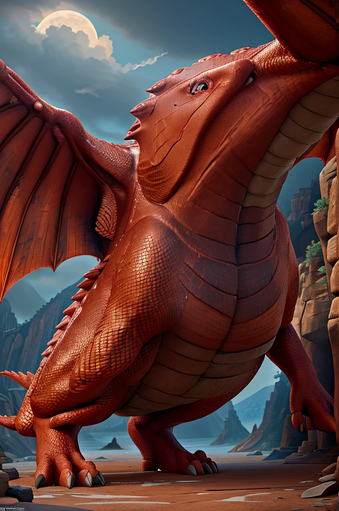 cinematic dramatic epic fantasy scene, a giant red dragon with huge muscular biceps and gigantic pectoral muscles, detailed scales and textures, majestic dragon in a castle setting, 8k, hyper detailed, photorealistic, award winning digital art, dramatic lighting, intricate background, fantasy art