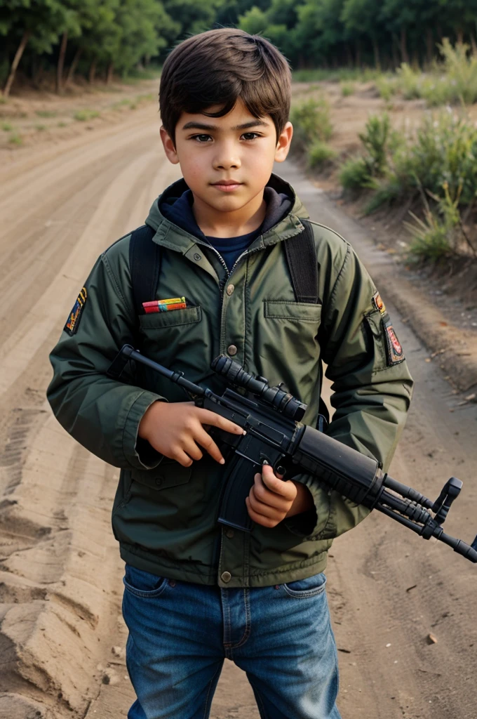 A boy with ak47