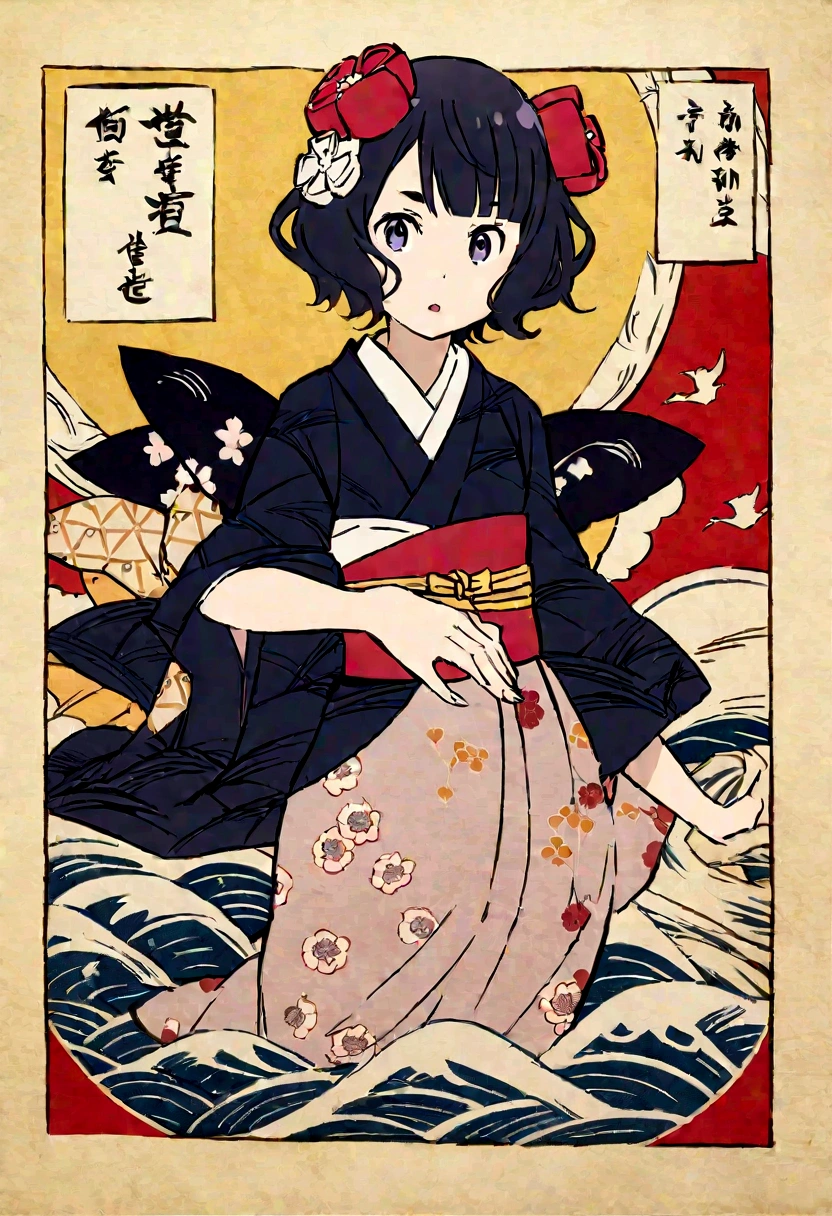 Yuru Heart, Hisho, , Ukiyo-e, Katsushika Hokusai, Japan Ghibli anime illustration