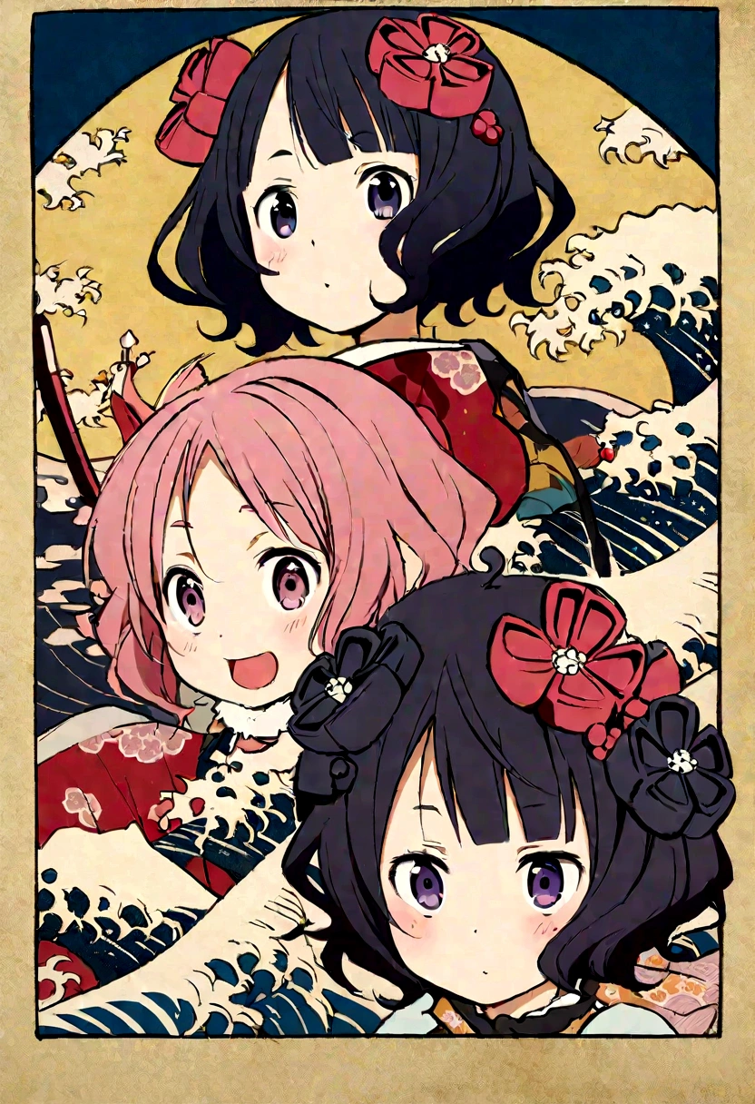 Yuru Heart, Hisho, , Ukiyo-e, Katsushika Hokusai, Japan Ghibli anime illustration