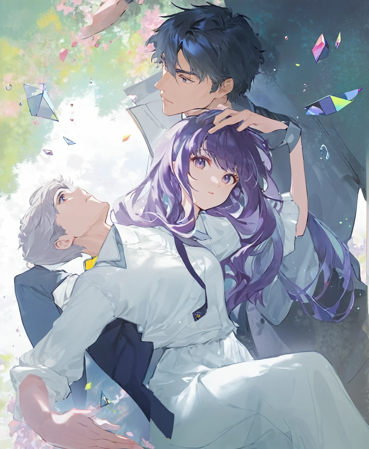 Illustration of a man and a woman,Second dimension illustration