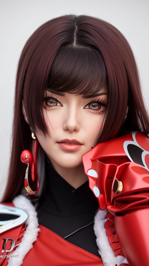 a close up of a woman with a red jacket and earrings, nico robin, artgerm. anime illustration, made with anime painter studio, masayoshi suto and artgerm, artgerm. high detail, artgerm colorful!!!, beautiful character painting, range murata and artgerm, stunning anime face portrait, from one piece, beautiful anime woman