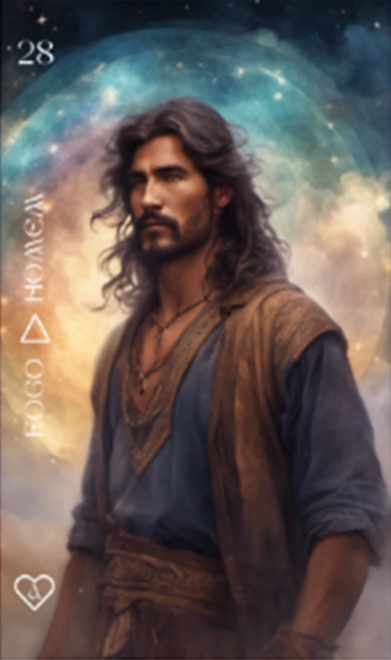 imagem arafaDa De um homem com cabelo compriDo e barba em frente à lua cheia, retrato masculino De fantasia, by Pablo Muñoz Gomez, retrato De gênero De fantasia, linDo príncipe Da pérsia, retrato Do beDuíno D&D, HíbriDo Humano Djinn, retrato De personagem De fantasia, retrato De um mago, retrato De fantasia Digital, InspiraDo por Gaston Bussière
