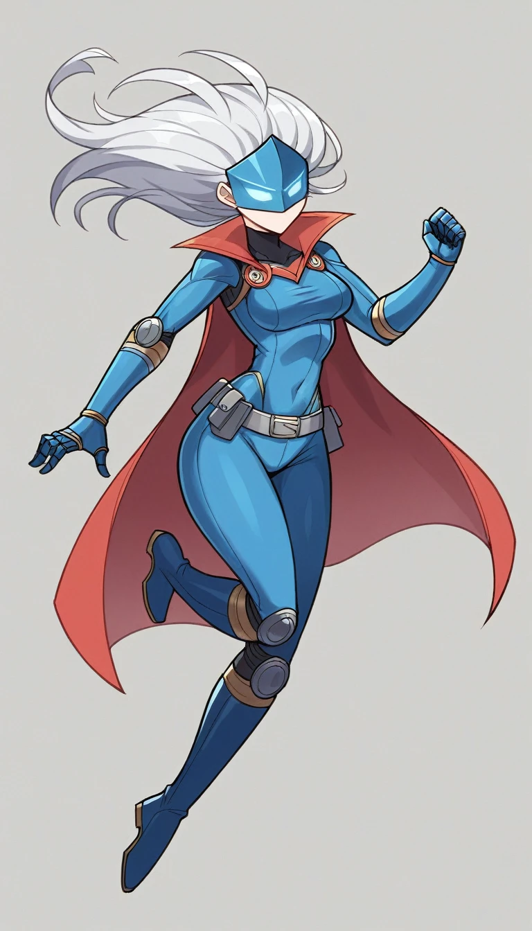 ### VaayuAstra's Costume Design

**Concept:**
VaayuAstra's costume should reflect his connection to the wind and nature while exuding a heroic and formidable presence. The design should be both practical for combat and visually striking, symbolizing his role as a guardian and warrior.

**Color Scheme:**
- **Primary Colors:** Deep Blue and Silver
- **Accent Colors:** White and Metallic Gray

**Material:**
- Lightweight and durable fabrics such as kevlar and reinforced spandex for flexibility and protection.
- Sections of the costume could be made from high-tech materials that can withstand extreme weather conditions and physical impact.

**Details:**

1. **Body Suit:**
   - **Base:** Deep blue bodysuit that fits snugly, allowing for maximum mobility.
   - **Patterns:** Silver patterns resembling swirling wind currents running along the arms, legs, and torso, symbolizing his control over the air.

2. **Chest Emblem:**
   - A silver emblem of a stylized wind gust on the chest, glowing faintly with an ethereal light to signify his divine powers.

3. **Cape:**
   - **Design:** A detachable, knee-length cape in a gradient from deep blue to white, mimicking the appearance of clouds and wind.
   - **Functionality:** Lightweight and designed to flow gracefully in the wind, enhancing his aerodynamic movements.

4. **Mask:**
   - **Style:** A sleek, silver mask covering the upper half of his face, with wind-like designs etched into it.
   - **Features:** Advanced lenses integrated for his extraordinary vision abilities, allowing him to see through obstacles and across great distances.

5. **Gauntlets and Boots:**
   - **Gauntlets:** Silver, reinforced gauntlets with built-in tech for controlling his wind blasts and channeling energy.
   - **Boots:** High-tech boots designed for super speed and enhanced grip, featuring silver accents and wind motifs.

6. **Utility Belt:**
   - A metallic gray belt with compartments for storing gadgets, communication devices, and essential items