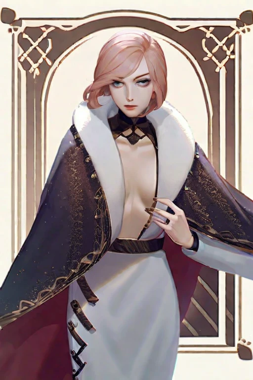 ((Лучшее качество)), ((шедевр)), (подробный), Makima covers her bare chest