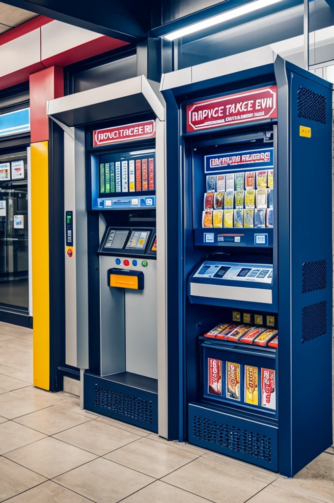 Machine that takes out tickets for customers 
