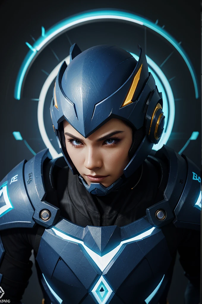 Design a vibrant 3d gaming logo with a MOBILE LEGENDS game character on the back with a glowing light, in the middle it says &quot;BATARA PAGE Gaming&quot;, background logo putih
