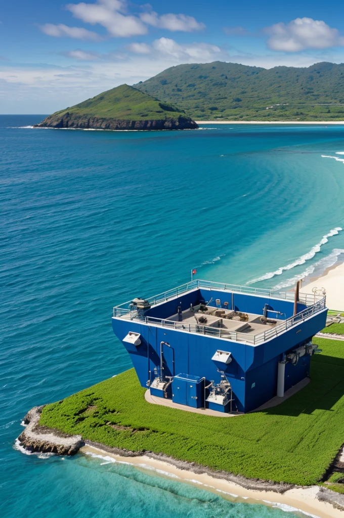 Device for planting plants in the ocean