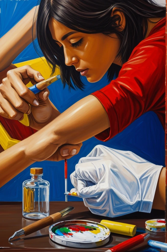 Painting about the solution of drug addiction
