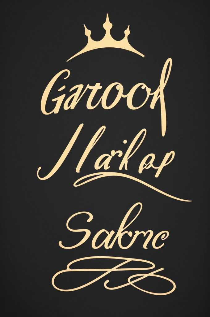 Black background with the word garp clothing in the form of a signature