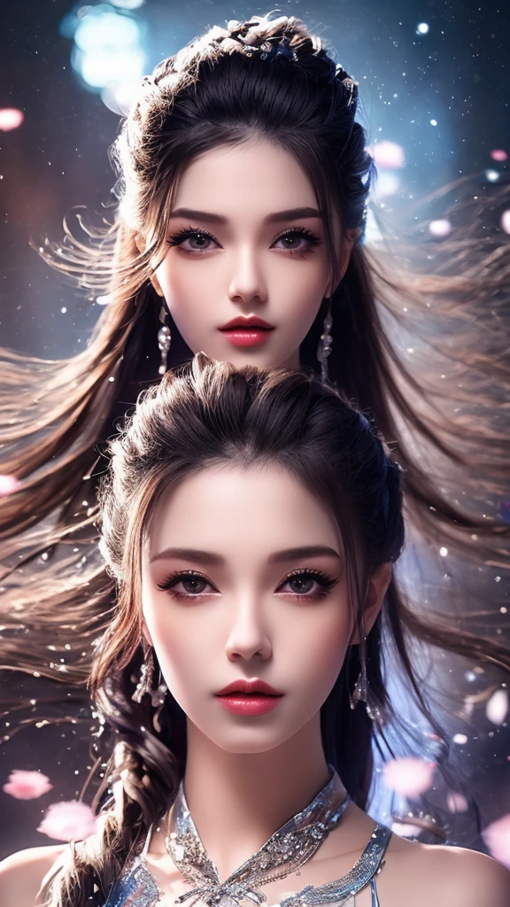 8k ultra high definition, elder brother, one-girl, Good face, Detailed pubic hair, The eye, beautifullips, Hair very red, Spread your hair, medium, wedding gown, blue dress, In Park, Birds in flight, Windy, beautiful weather, sitted, Full body capture,