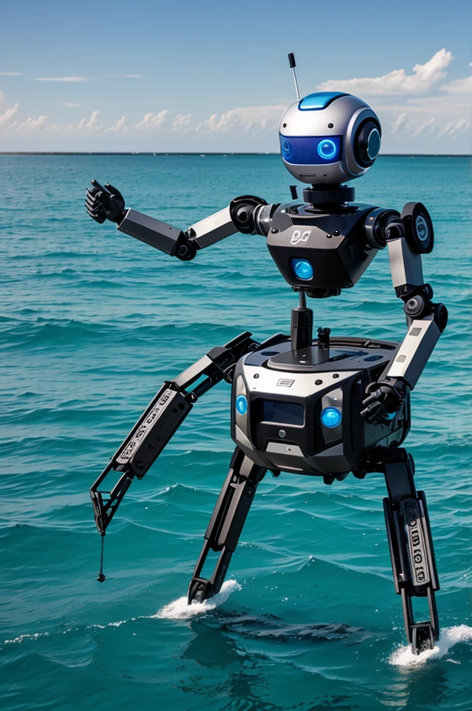Small robot with arms that is used to plant plants in the ocean
