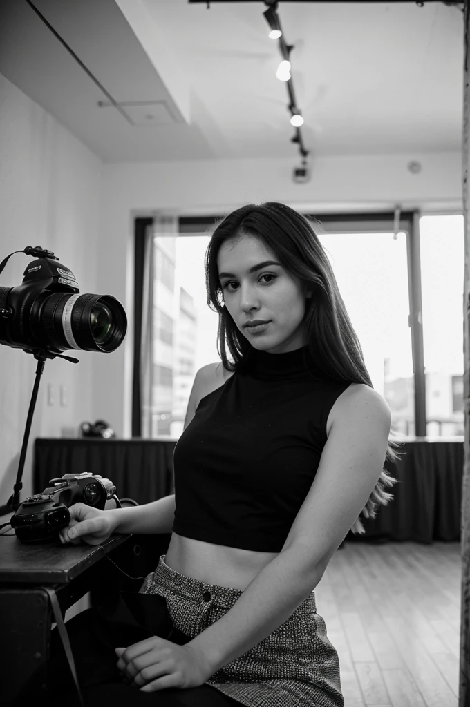 It sounds like you're referring to a type of photography prompt where someone poses for a photo in a stylish or attractive manner. If you have any specific questions about photography or need tips on posing or composition, feel free to ask!