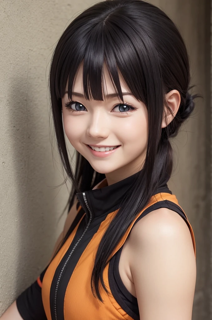 Hinata character from Naruto anime smiling