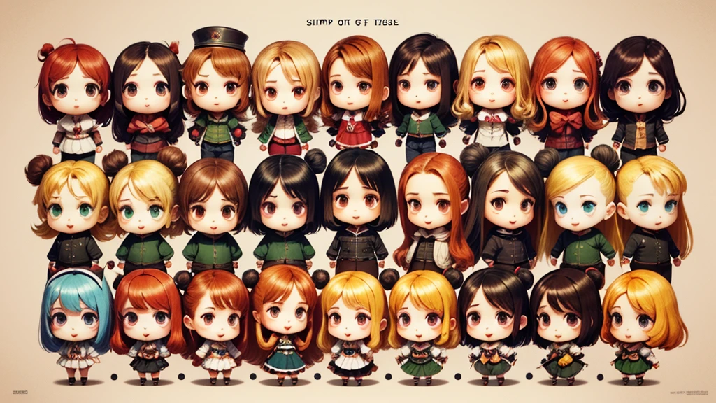 simple_wallpaper, a_large_number_of_chibi,