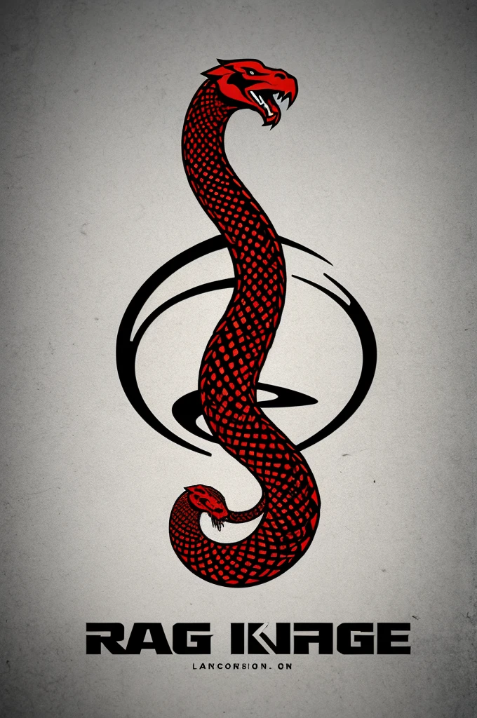 Logo with the word "rage" and a snake 