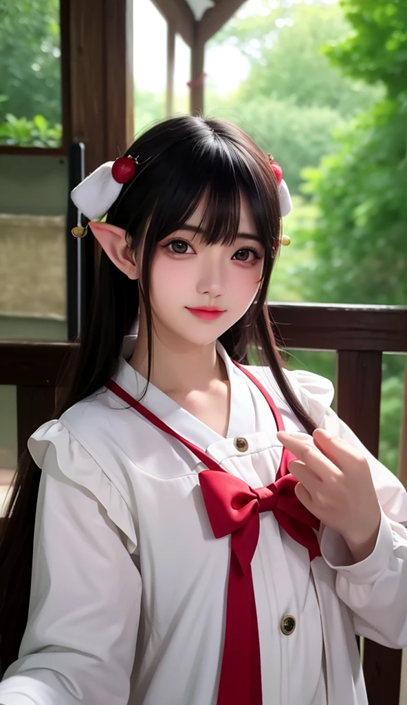 1girl in、AS-Adult、Cute Elf、Forester、(small tits)、Upper body portrait、