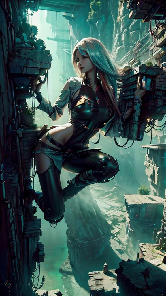 a giant woman wearing a bikini lying at the top of a cliff, Tiny guys running around the giant girl, jumping on her, cgsociety 9, 2. 5 d cgi fantasy art, unreal engine rendering + a goddess, full body cgsociety, artgerm ; Hyper realistic 3d stuff, giant art, super detailed 3d matte painting, super detailed 3d matte painting, realistic fantasy art, realistic 3 d anime style. Beautiful girl.