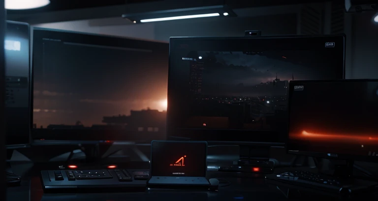 I want a 4k hd blurred background with a technological and tactical theme ,simple and animalistic 