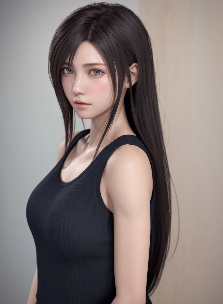 high quality picture, masutepiece, detailed hair texture, Detailed skin texture, Detailed Cloth Texture, 8K, Add fabric details, ultra detailed skin texture, ultra detailed photographic, Skin pores, wearing tank top,full body