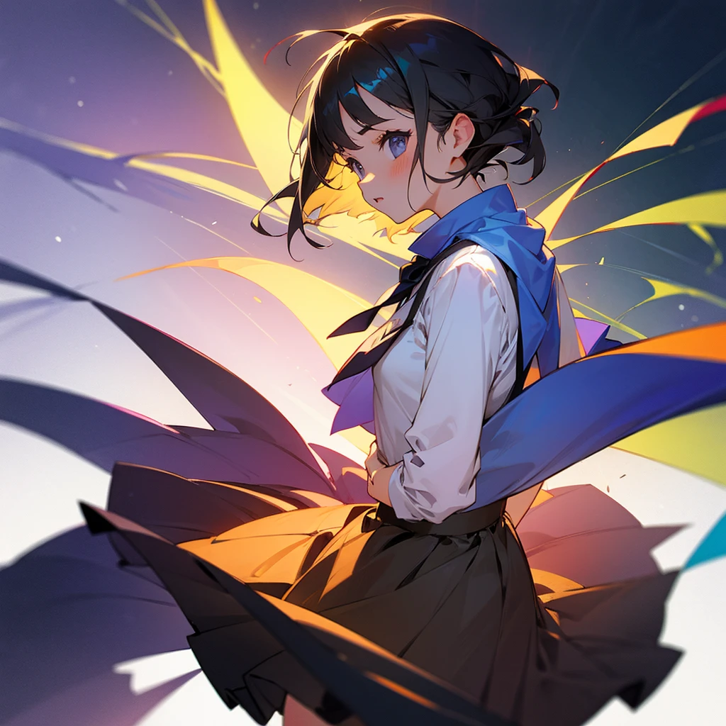 Girl using skirt