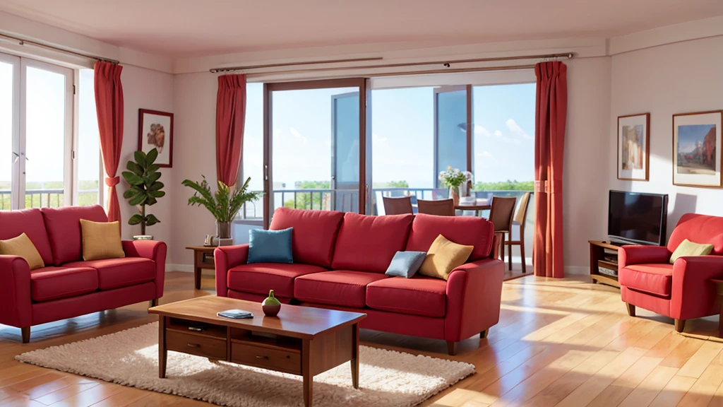 livingroom, with a sofa, window open