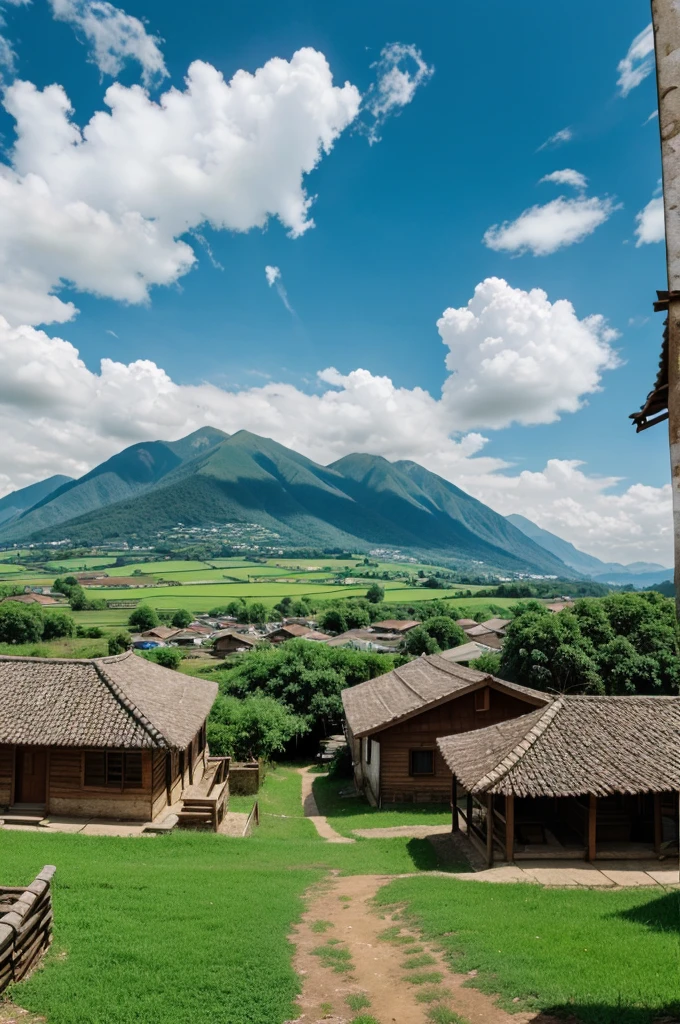 Village background & sky , 16:9 ratio