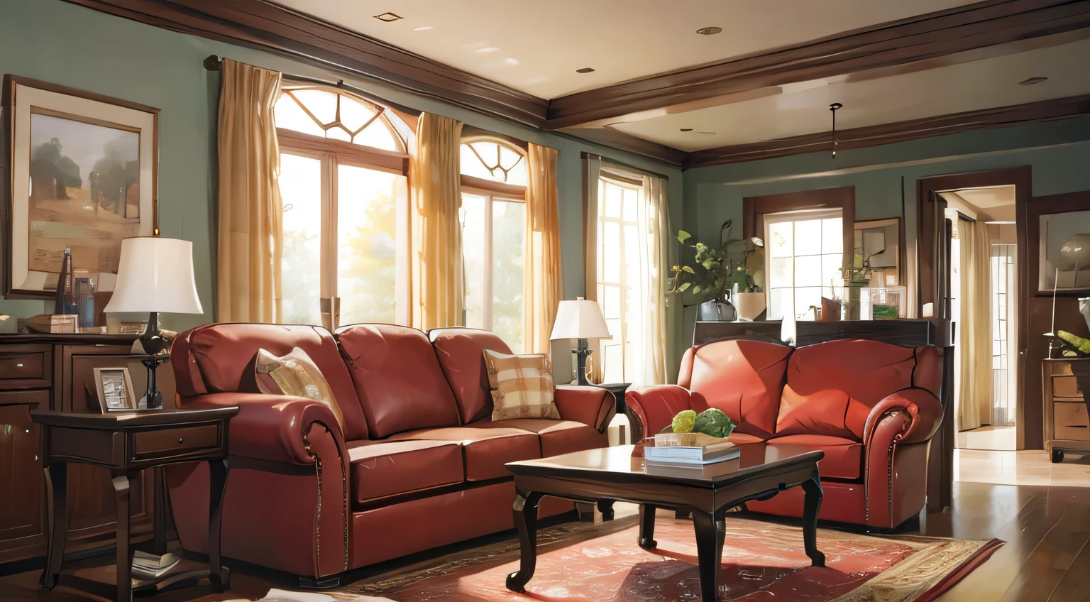 a living room with a couch
