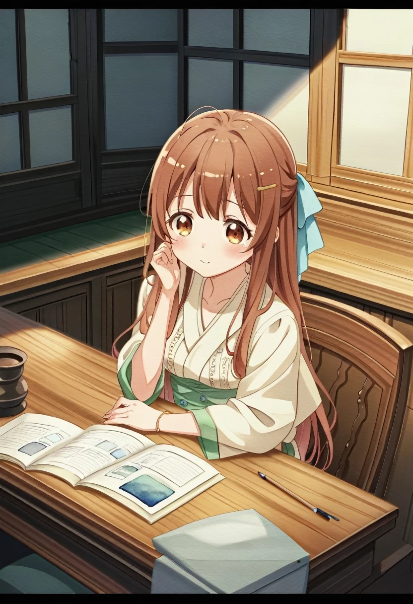 (Tabletop, Highest qualityの, Highest quality, Official Art, (beautifully、aesthetic:1.4), (Watercolor:1.4) ),  (Tsukuyomi:1.5), 日本god話のgod様々々, Fleeting beauty, 星空に照らされるgod秘的な存在, god&#39;Grace, Calm and contemplative expression, Flowing Heavenly Robe, A dazzling silver glow illuminates the night view, Dance of shadows and lights, Whispers of Ancient Legends