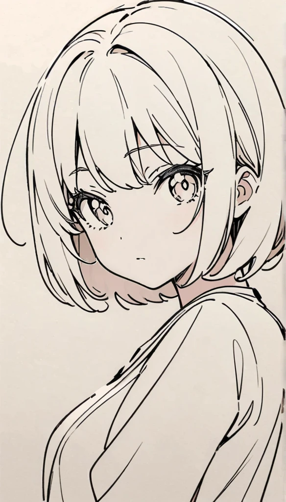 Monochrome Art, Line drawing of anime characters