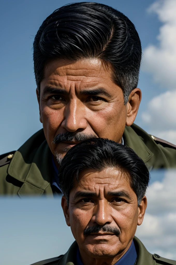 Recreate the photo of Joaquín GUZMAN Loera with the commander