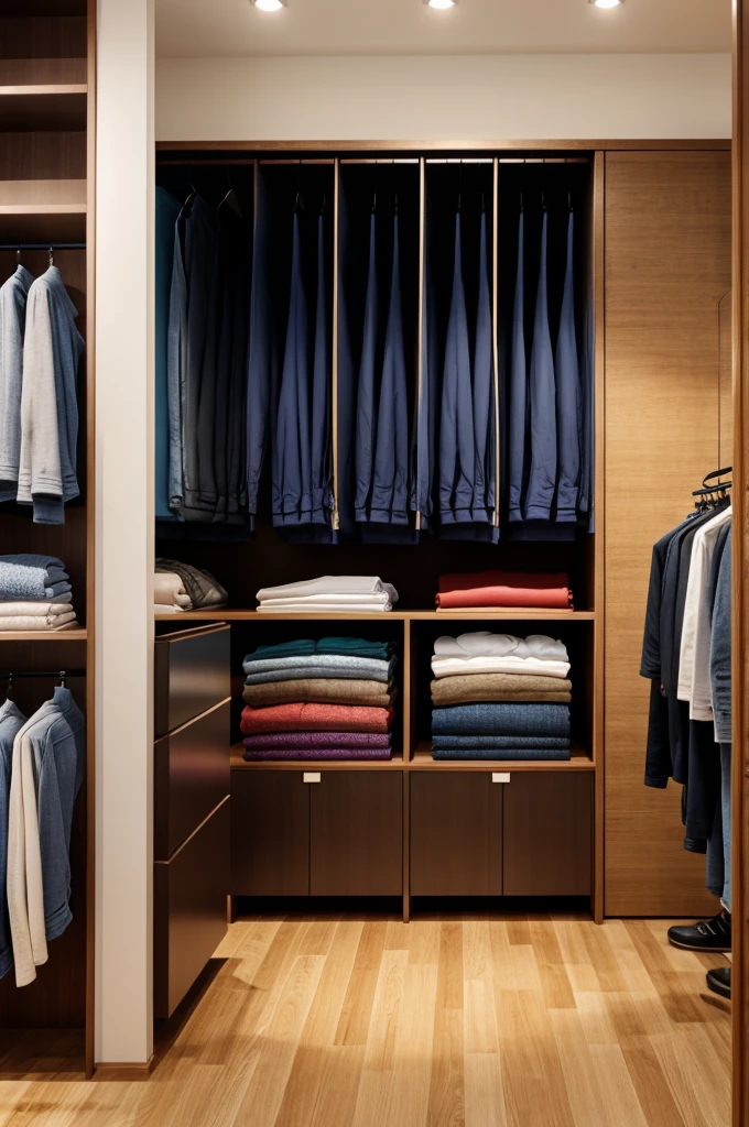 Interior of men's textile y