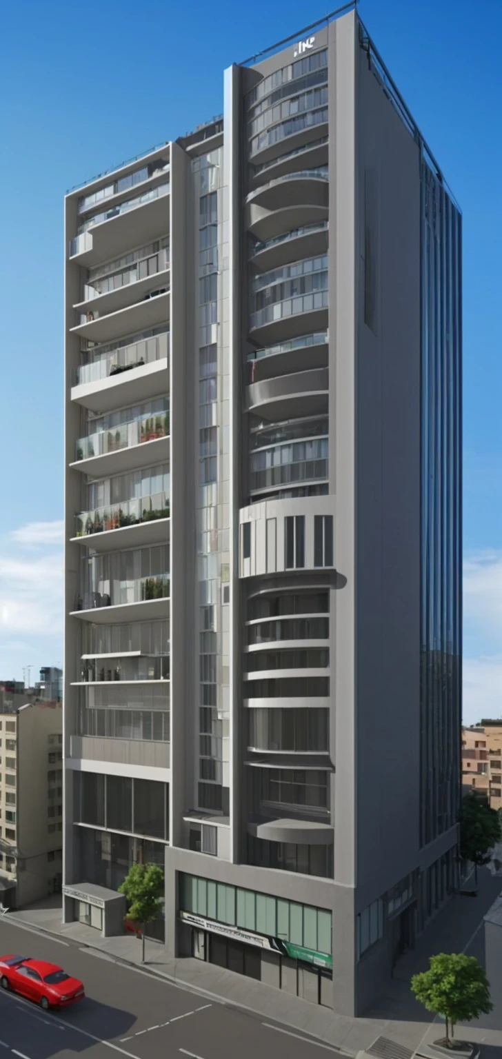 take this building，Change from current angle to frontal