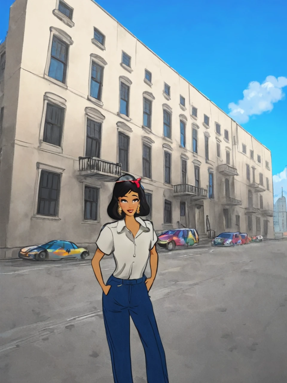 Modification for lady cartoon