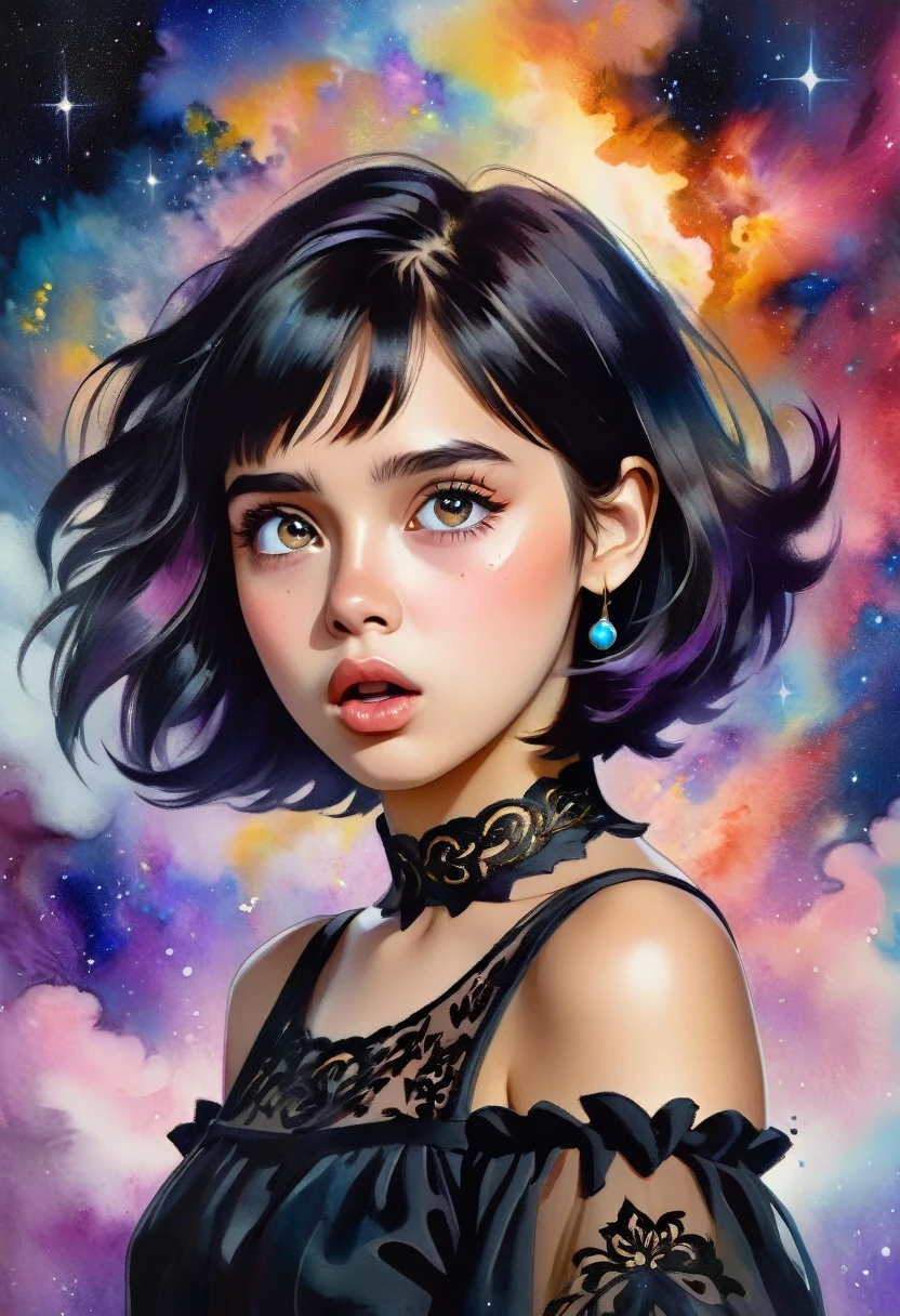 (ahegao!)[(Young girl isabelmoner-smf, dora, the expression of a nirvana face), Cute Black Chaos Bob To The Wind, baroque:20]:BG[Nebula] (Art by Slawomir-Maniak), Lush watercolor palette canvas/acrylic, Intricate, Extreme detailing, Complex key, ((Single Shot)), ((Best Quality)), ((Masterpiece)) , ( (Realistic)), (IDEAL), 8K, impressionism: 0.2 Обои Full HD
