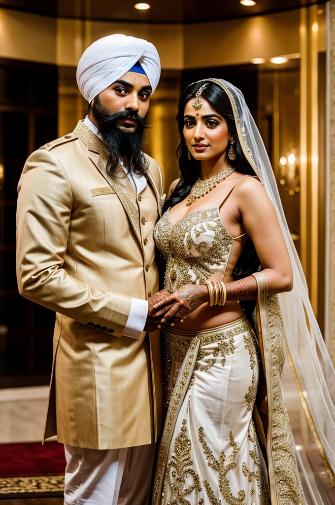 Sikh bride and Sikh groom