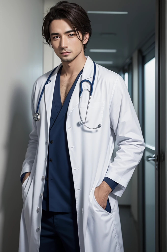 Realistic undressed doctor
