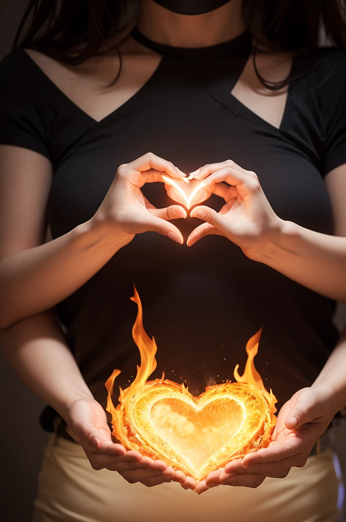 A heart on fire