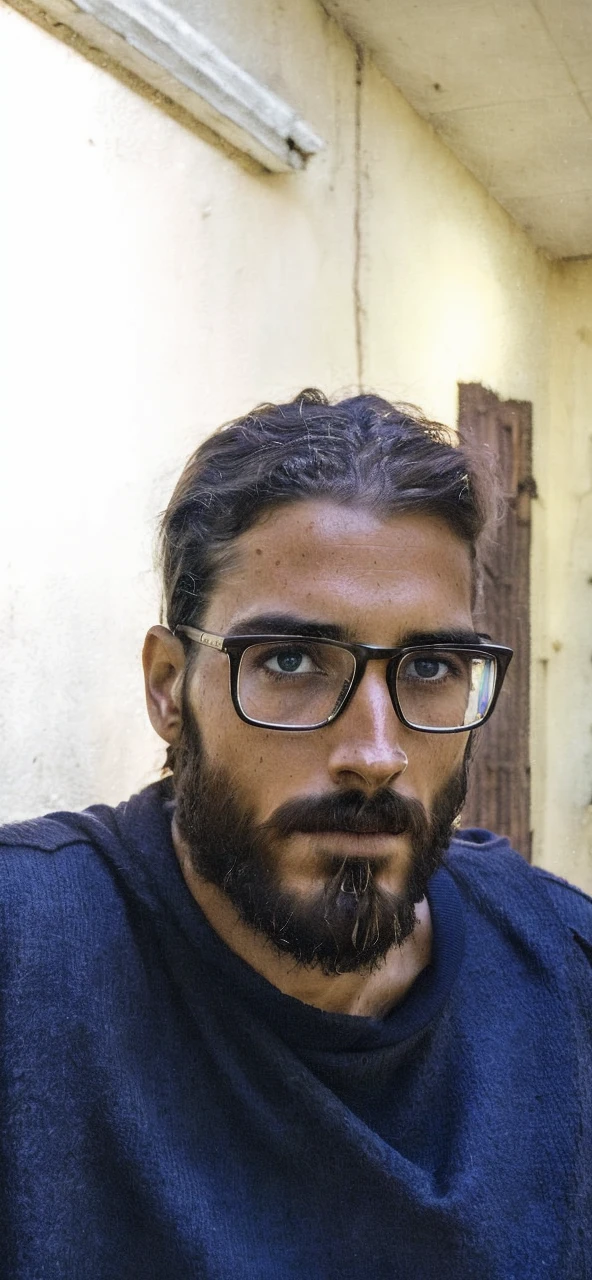 portrait of modern day Jesus, cinematic lighting, depth of field, bokeh, realism, photorealistic, hyperrealism, professional photography, uhd, dslr, hdr