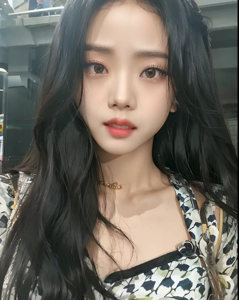 a close up of a woman with long hair wearing a black and white dress, jennie blackpink, jossi do blackpink, Parque Roseanne do Blackpink, sun yunjoo, Retrato de Jossi de Blackpink, Heonhwa Choe, Jaeyeon Nam, Jinyoung Canela, Parque Ji-min, jisoo do blackpink, Jisoo do Blackpink, Gongbi, tzuyu from twice
