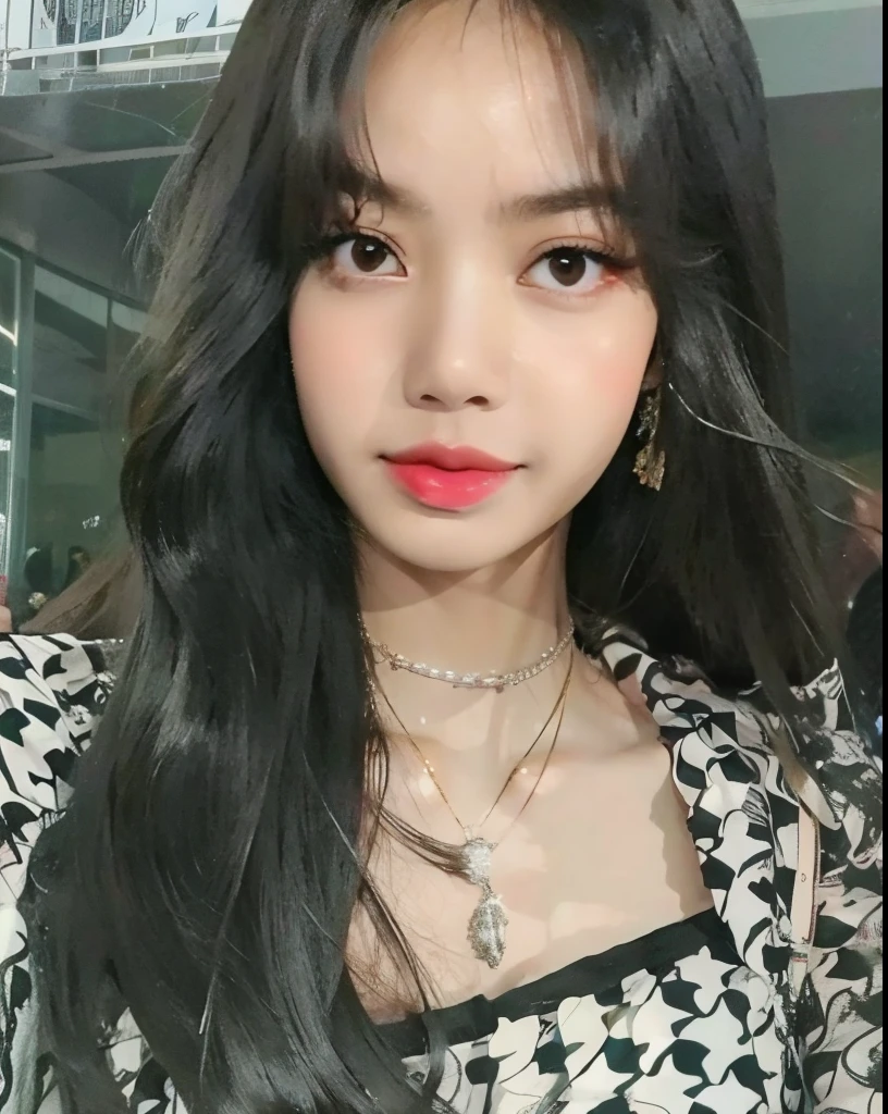 a close up of a woman with long hair wearing a black and white dress, jennie blackpink, jossi do blackpink, Parque Roseanne do Blackpink, sun yunjoo, Retrato de Jossi de Blackpink, Heonhwa Choe, Jaeyeon Nam, Jinyoung Canela, Parque Ji-min, jisoo do blackpink, Jisoo do Blackpink, Gongbi, tzuyu from twice